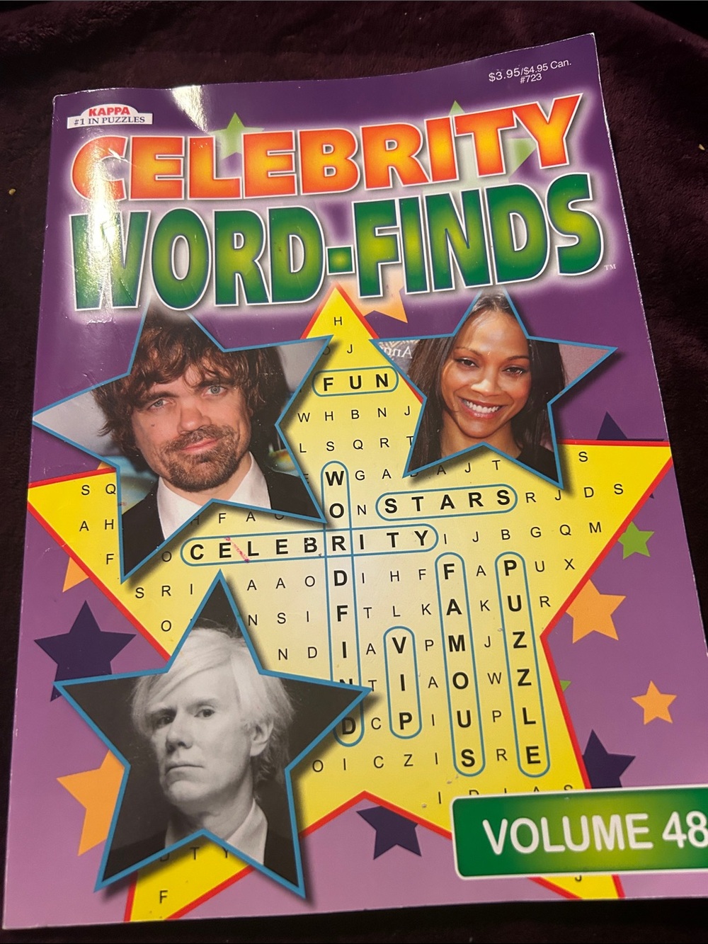 Celebrity Word-Finds Puzzle Book - Purple & Yellow Cover